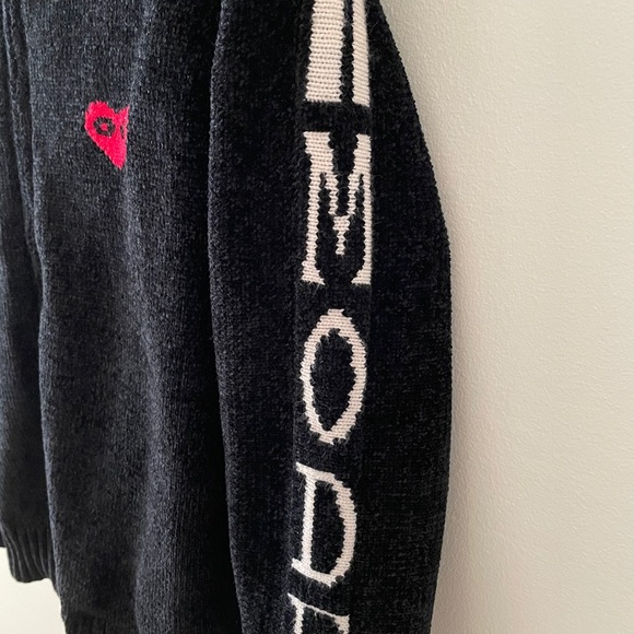 Heathered black hoodie jacket with zip -Small - Picture 4 of 6